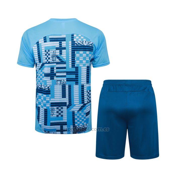 Chandal del Olympique Marsella Manga Corta 2024-2025 Azul - Pantalon Corto